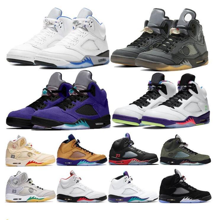 

Fashion white stealth 5s 5 basketball shoes what the raging Fire Red Silver Tongue Alternate Bel grape SE Oregon men sneakers trainers 40-47, Box