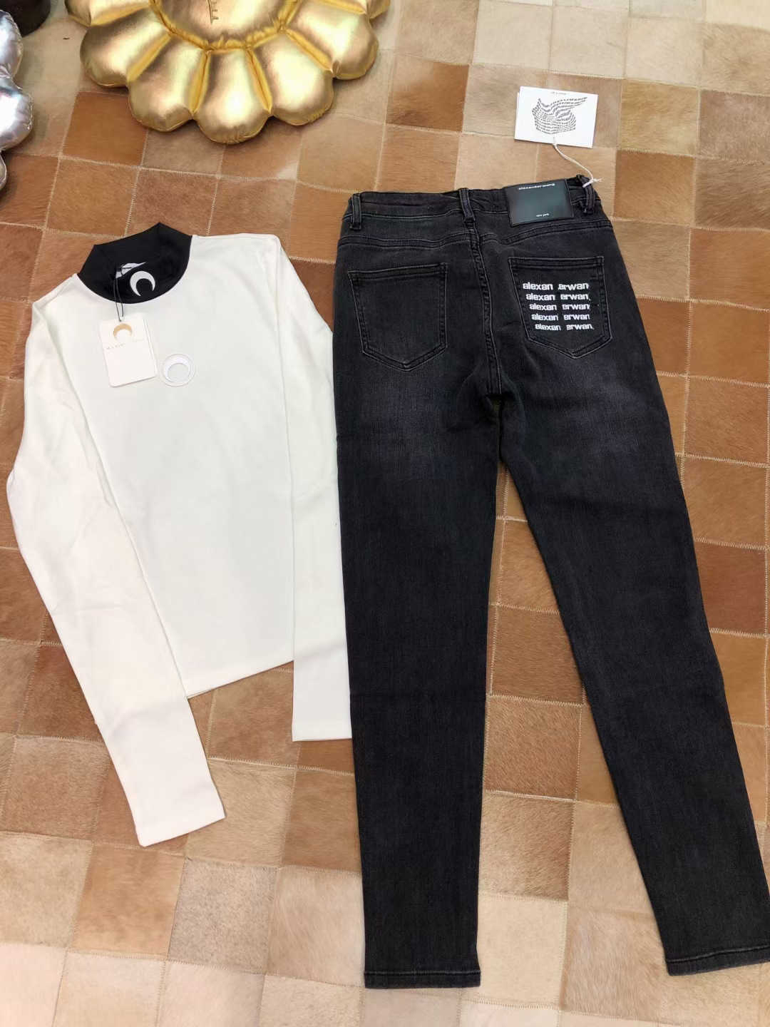 

Aw dawangjia's new elastic high waisted jeans in spring and summer of 21, Blue