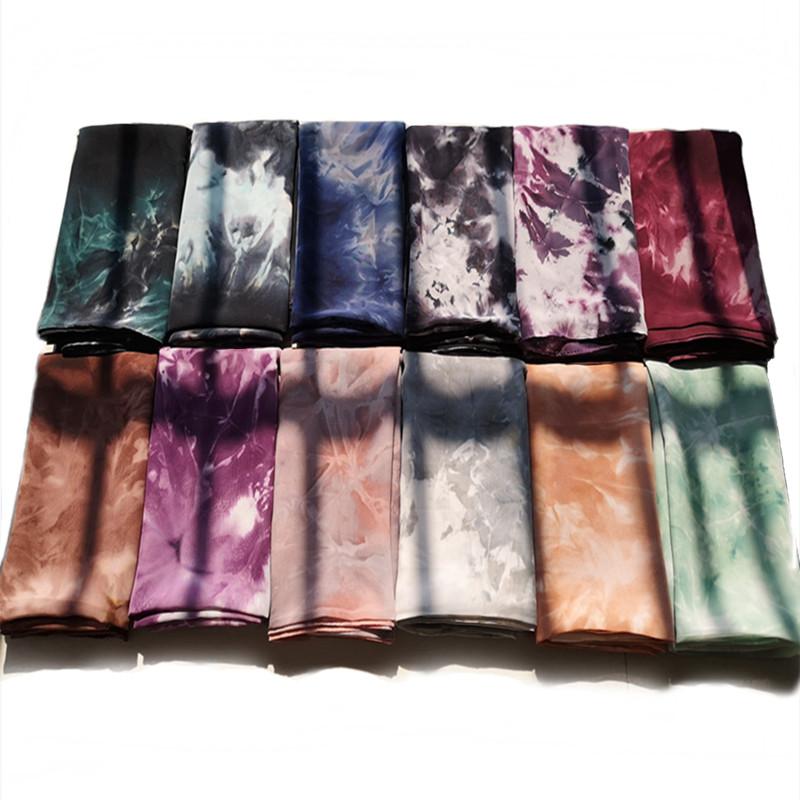

Scarves 10pcs/lot Chiffon Hijab Tie Dye Muslim Scarf Arabic Headscarf Ombre Colors Fashion Women Shawl Foulard