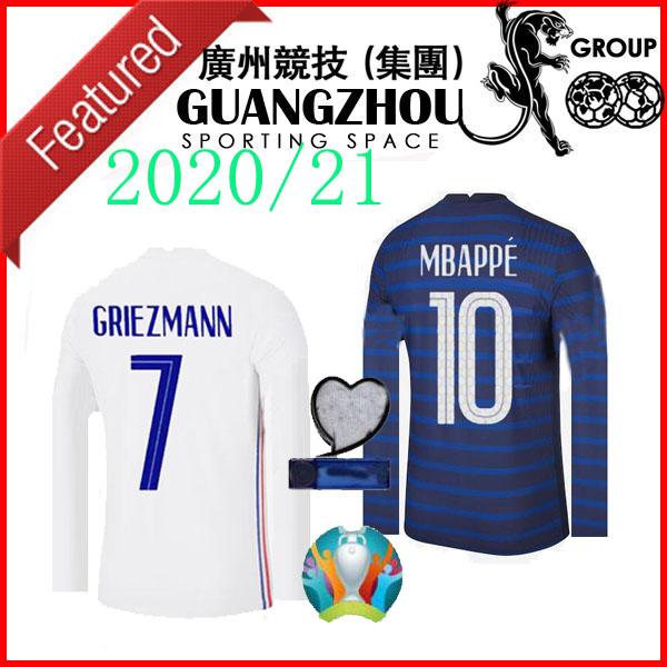 

2020 2021 France Long sleeve soccer jerseys MBAPPE GRIEZMANN POGBA 20 21 francia maillot de foot varane training Football shirts, Black