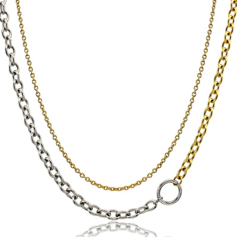 

Arrival Classical Luxury Link Necklace Chain Two-layer Jewelry Long Chokers