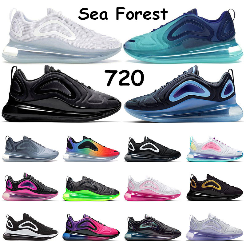 

Mens Sneakers 720 running shoes Sea Forest White Black Oreo Lava Obsidian Bubble Pack Volt Pink Blast Womens Outdoor Sports Trainers, 5 oreo