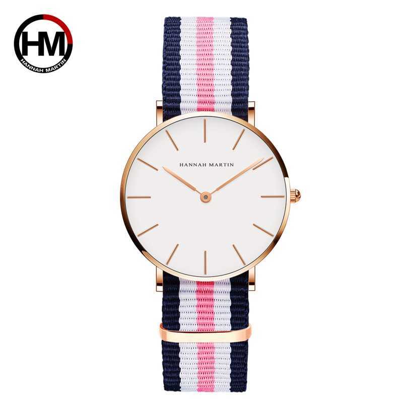 

Drop Japan Quartz Movement Analog Fashion Casual Watches Nylon Strap Wrist Watches Brand Waterproof Wristwatch For Women 210527, Cb36-yn