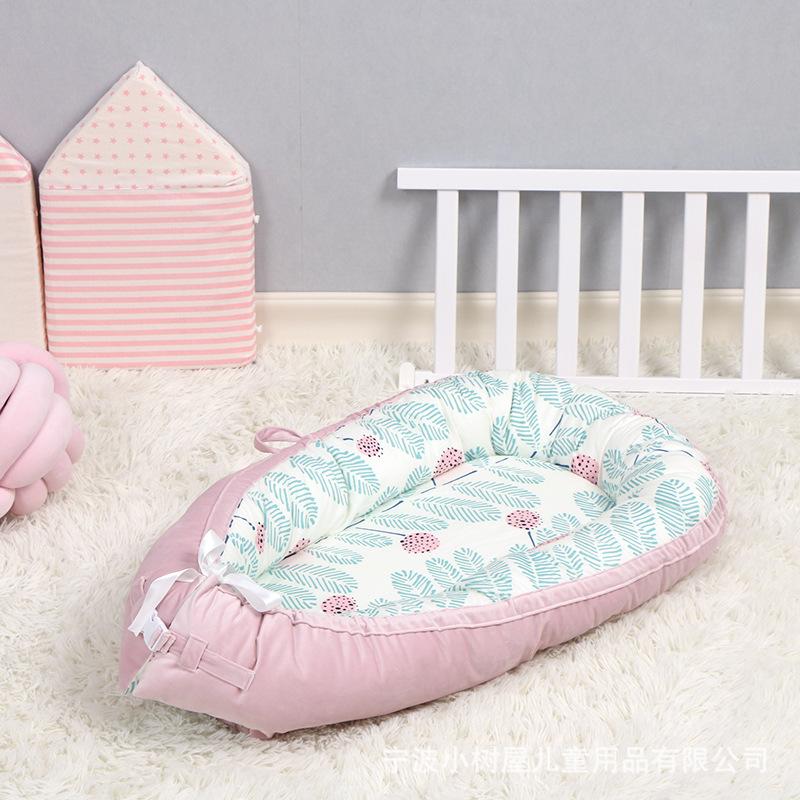 

Bedding Sets Born Baby Portable Removable And Washable Crib Travel Bed Nest Cotton For Children Infant Kids, Blue