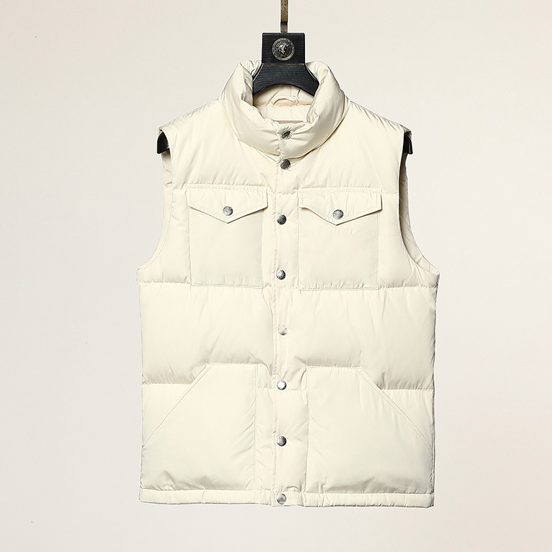

21SS designer Men Winter Down Jacket Freestyle Vest Solid Waterproof Quilted Fashion clothing Waistcoat embroidery print letter Women warm T, Black;white