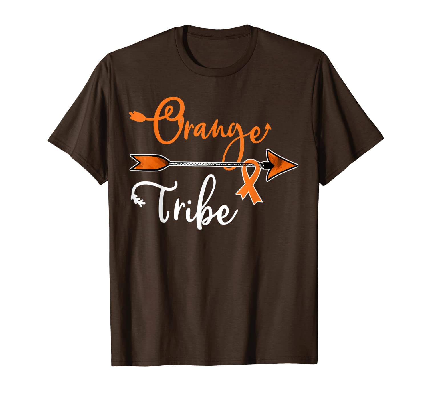 

kidney leukemia cancer awareness orange ribbon tribe gift t-shirt, White;black