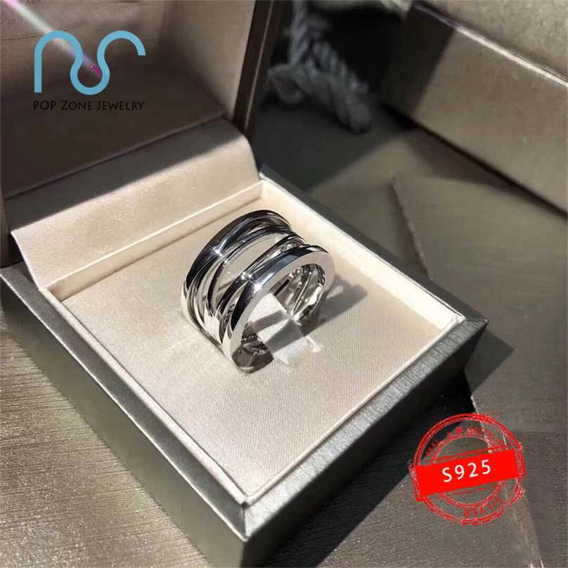 

S925 Sterling Silver Ring Brand Luxury Zero Hollow Out Fashion Decoration Original Jewelry Women Lover Gift With 211217