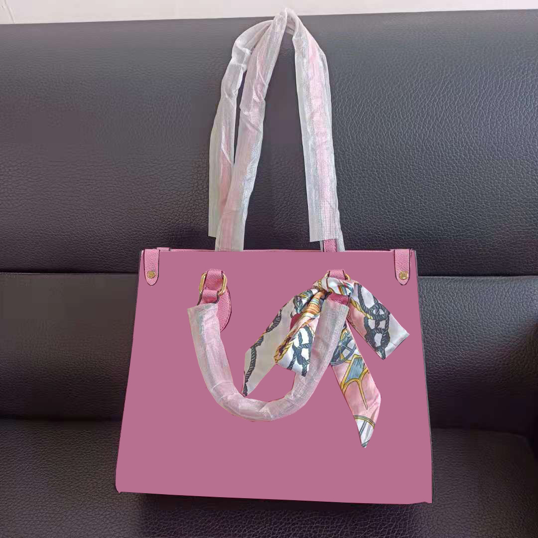 

Shoulder bag 2021 luxury designer handbag multi-color 32cm+25cm with silk scarf fashion high-quality PU tote bags, Make up the freight