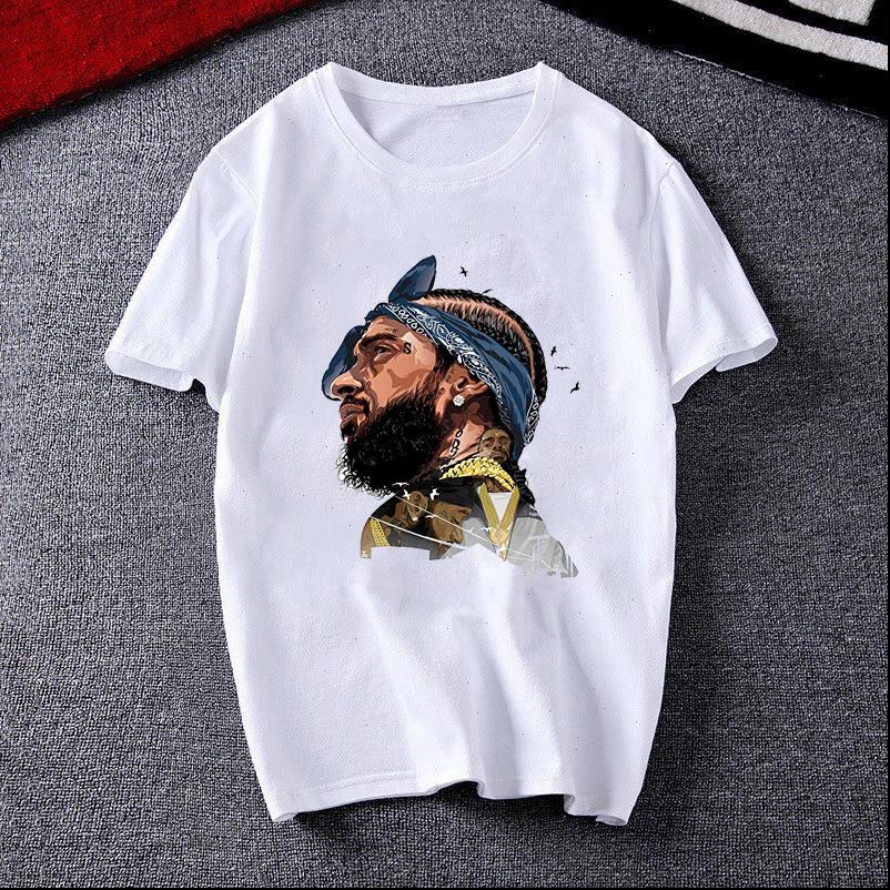 

Nipsey Hussle Women T Shirt Clothes 90s Girl Tshirt Short Sleeve Female Hip Hop Tee Drop Ship, White