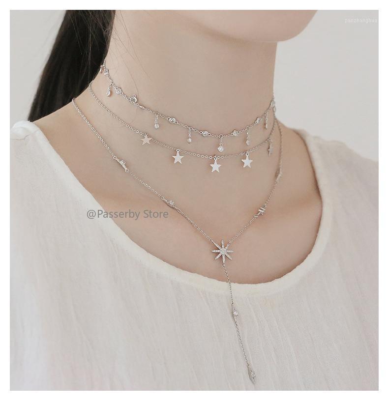 

Chokers Silver Necklace Zircon Chockers Necklaces Concise Style Chain 1 Piece, Golden;silver