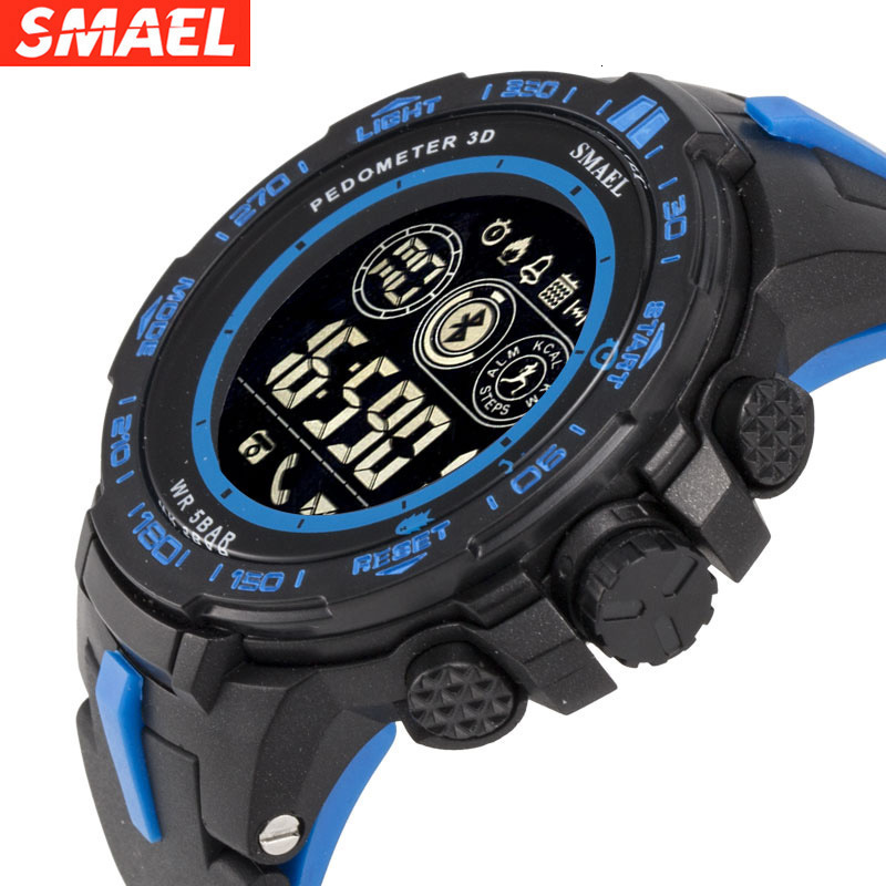 

Wristwatches SMAEL smart multifunctional waterproof mountaineering time electronic small and medium sized Watch, Slivery;brown