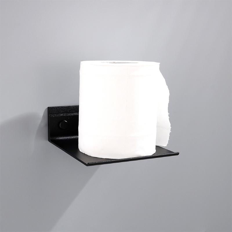 

Toilet Paper Holders Smooth Anti-Corrosive Mirror Front Shelf Kitchen Household Bathroom Nail-Free Roll Tissue Stand Brackets Accessories Bl