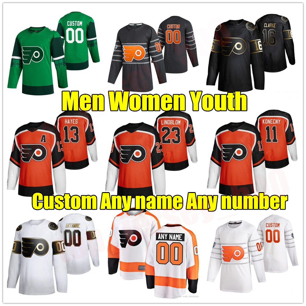 

Philadelphia Flyers 2021 Reverse Retro Hockey Travis Konecny Jersey Kevin Hayes Paul Coffey Joel Farabee Tyler Pitlick Custom Stitche, As shown in illustration