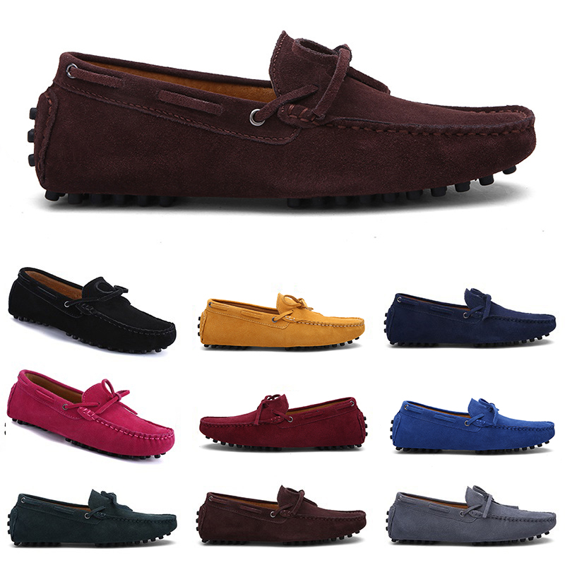 

men casual shoes Espadrilles triple black navy brown wine red Lime Green Sky Blue Burgundy mens sneakers outdoor jogging walking two