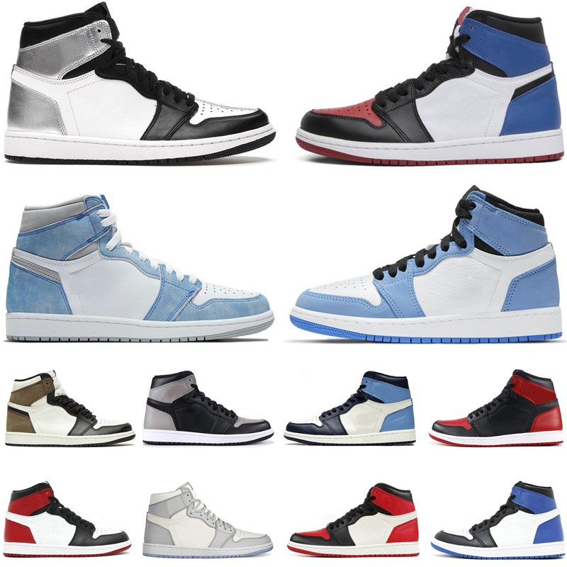 

Jumpman 1s Mens Basketball Shoes 1 Royal Blue Toe 3 Shattered Back White UNC Men Women Sports Shoe Sneakers With Box, Vip customized