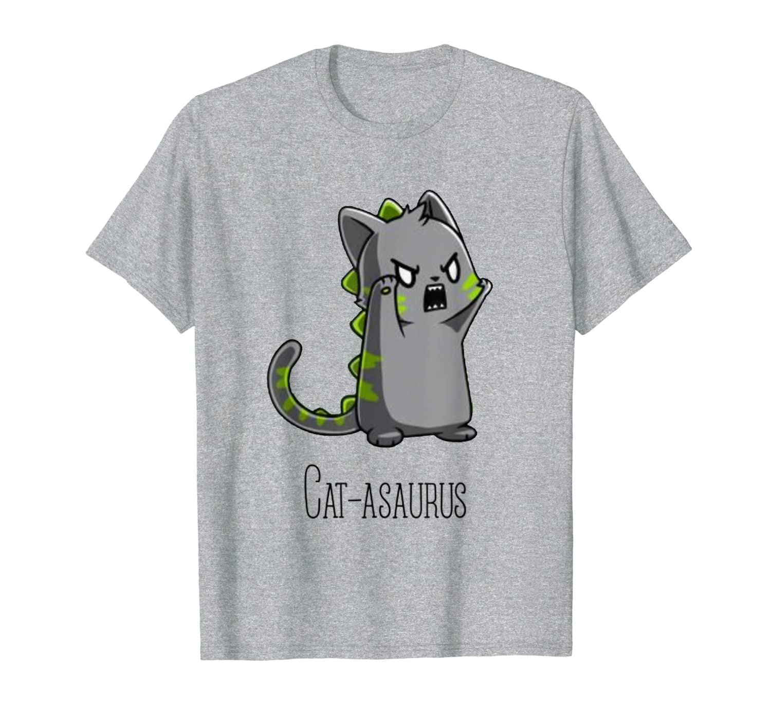 

catasaurus kitten kitty dinosaur t-rex dino funny cat lovers t-shirt, White;black