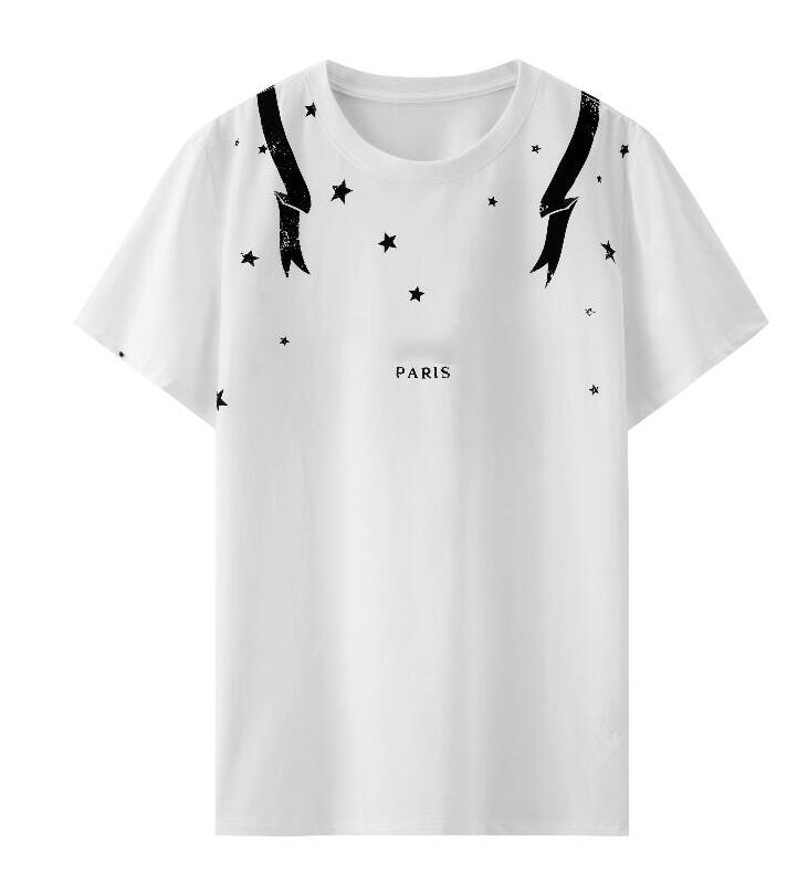 

Paris Clothing Summer Designer T Shirts for Mens Women Tee Shirts With Letters Fashion Casual Pullover T-shirt Mens Tops Clothing S-2XL, White