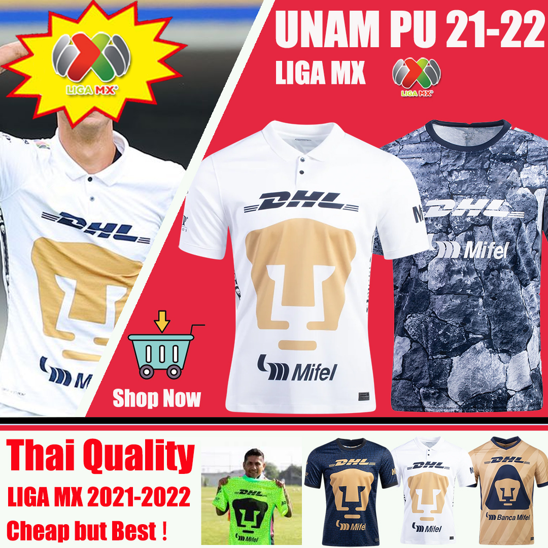 

2021 2022 Club Universidad Nacional UNAM PUM Soccer Jerseys MEN WOMEN Home Away Third Gold Stadium Jersey 20 21 22 Castillo Camiseta PRE-MATCH Football Shirts, 21-22 unam home white