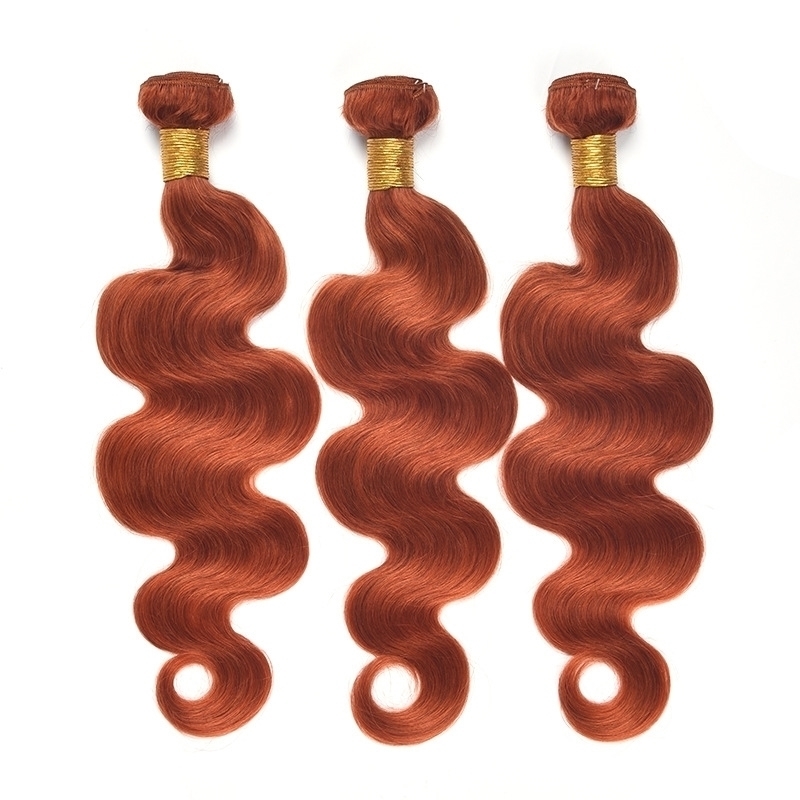 

full color Wig winding human hair orange ginger bundles wig curtain, Ginger orange