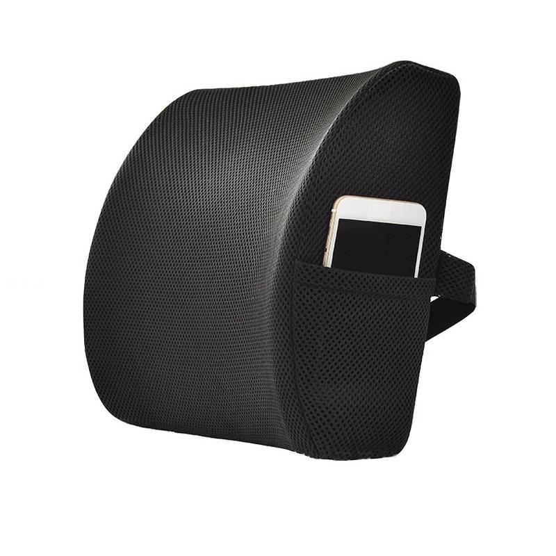 

Seat Cushions Car Lumbar Support Cushion Memory Foam Waist Pillow Auto Back For Chair Home Office