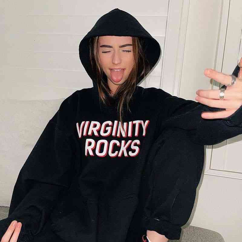 

Women's Hoodies & Sweatshirts Taobao couple's clothes ins one male and female winter Plush thickened long sleeve Hoodie ZB6F, Thin black