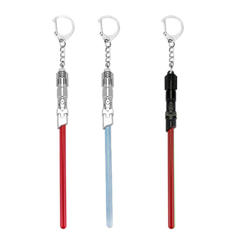 

Keychains Arrival Movie Lightsaber Keychain Fashion Key Holder Ring For Fan's Gift