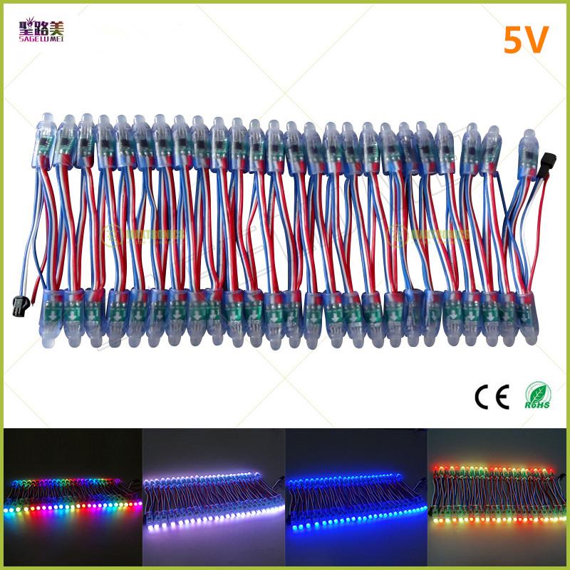 

1000pcs12MM IP68 Waterproof LED Modules String Light Full Color Outdoor Advertisement Pixel DC5V /DC12V WS2811 IC RGB