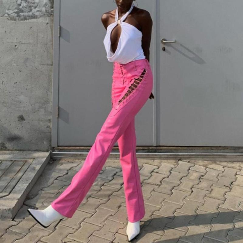 Faux Leather Lace Up Pants Australia 