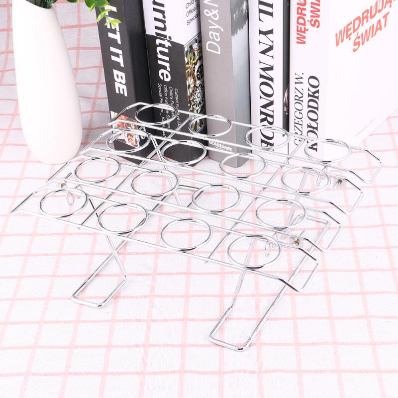 

1pc Ice Cream Display Storage Rack Cone Holder Stand 16 Cavities For Home Shop Silver Bath Accessory Set