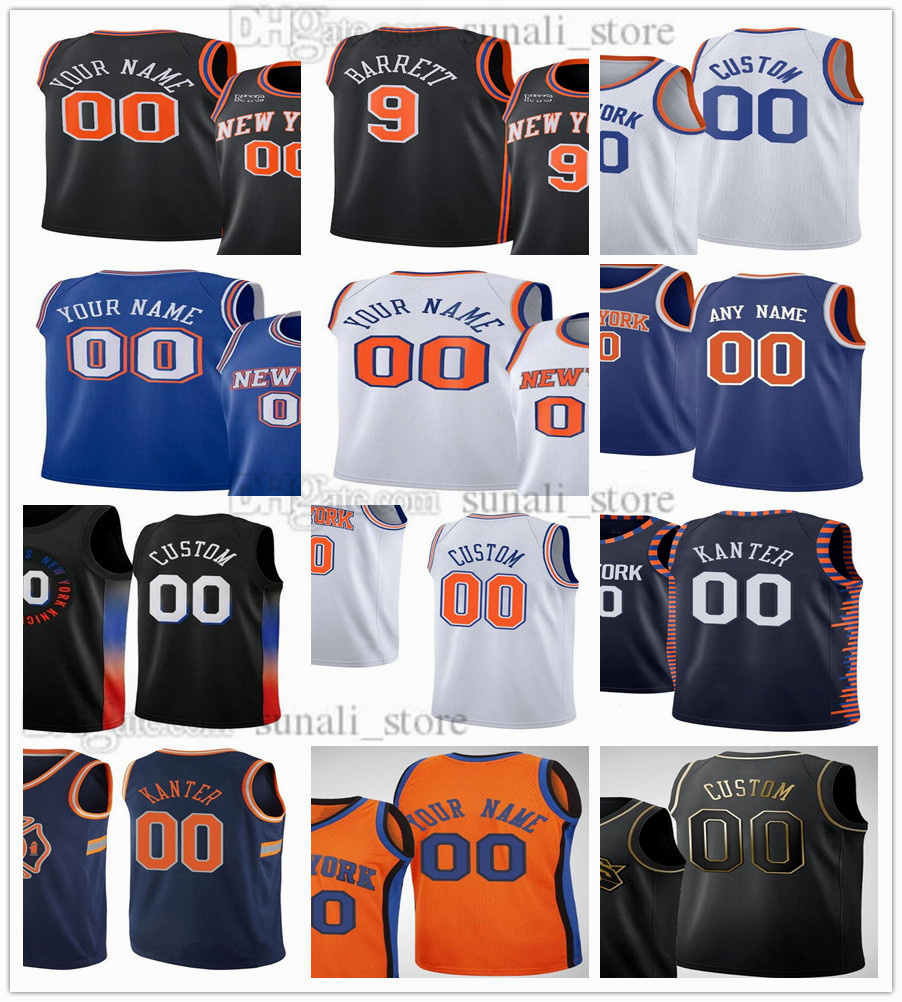 

Printed Basketball Jerseys Kemba Walker Evan Fournier Julius Randle Nerlens Noel Alec Burks Derrick Rose Taj Gibson RJ Barrett Obi Toppin Immanuel Quickley Pinson, White