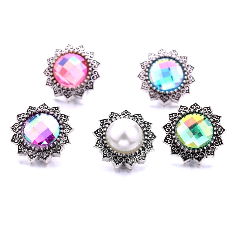 

Simple Retro acrylic Snap Button Charms Women Jewelry findings 18mm Metal Snaps Buttons DIY Bracelet jewellery wholesale