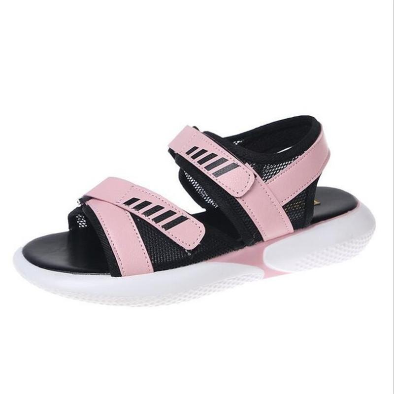 

Women's Plus Size Sandals Fashion Patchwork Low-heeled Flat Non-slip Lightweight Comfortable Casual Women, Black
