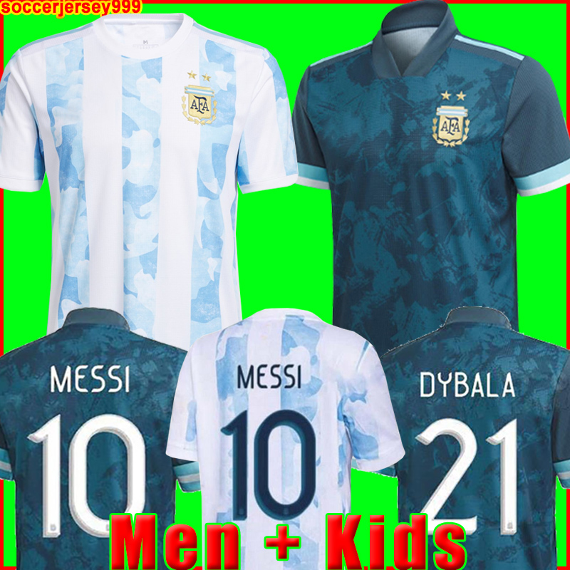 

Argentina soccer Jersey 20 21 Copa home away football shirt 2020 2021 MESSI DYBALA AGUERO LO CELSO MARTINEZ TAGLIAFICO Men + Kids kit uniforms 999, 2020 kids away