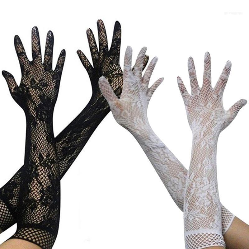 

Women Sexy Stretch Lace Opera Long Gloves Sunshade Sun Protection Gloves1