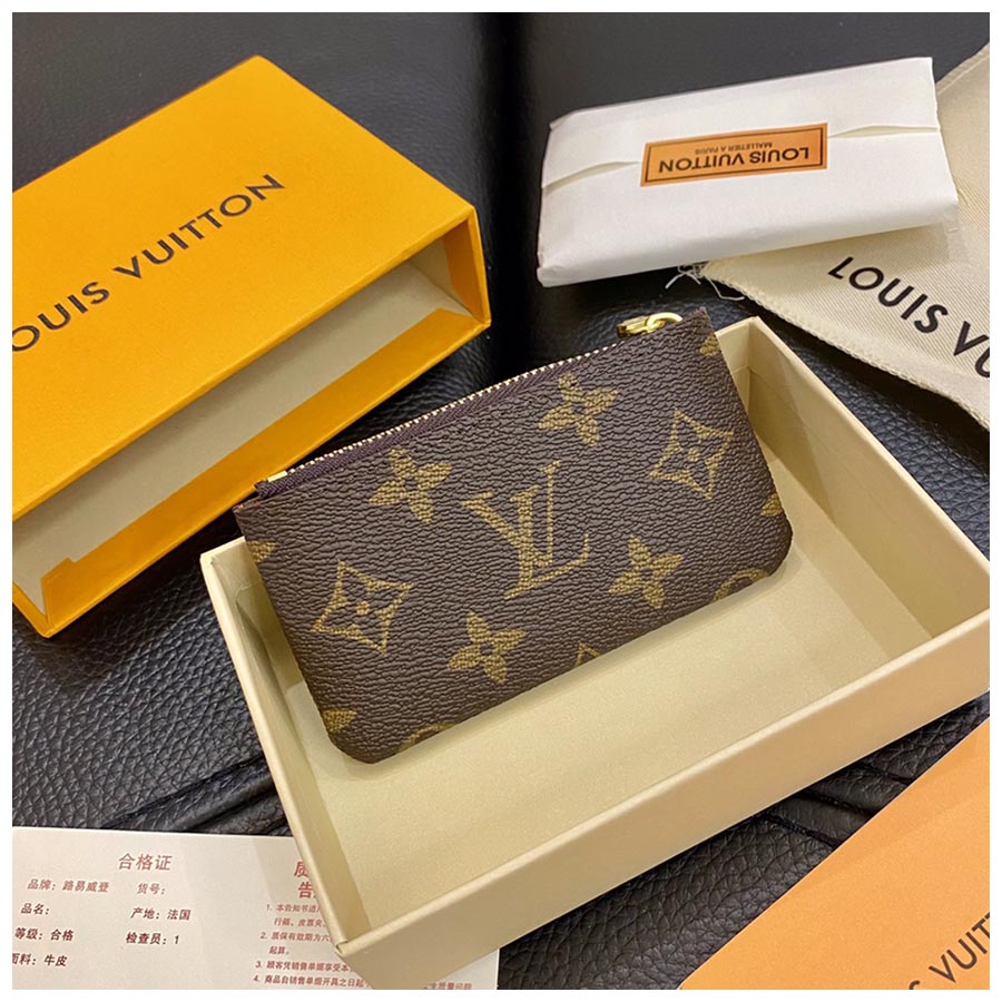 

GGLVLouisBag VittonYSLmen designer luxury Coin Purses Keys women bags Pouch Leather Holds 4 Color Fashion Women Key Holder Small Wallets with box, Black plaid