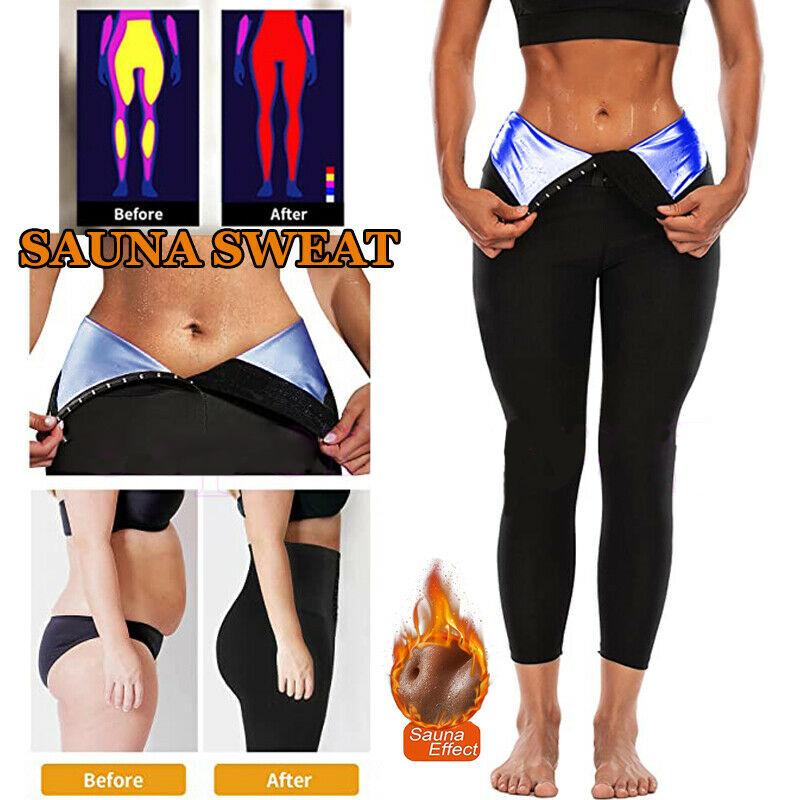 

Women's Shapers Sauna Leggings For Women Sweat Pants High Waist Compression Slimming Thermo Workout Training Capris Body Shaper Slim Gym, Blue
