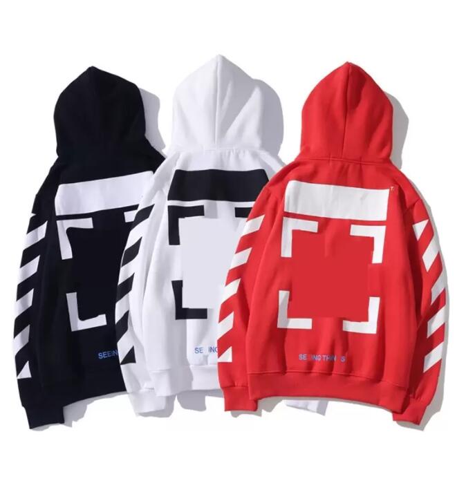 

2021 designer Sweatshirts European American Trend Hoodies Hip Hop Fall/winter Printing x Loose Black White Hoodie for Men Women Couples Ow Jackets