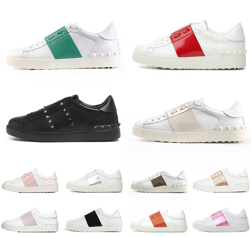 

New Arrival Dress Shoes Big Size 12 White Black Red Fashion Mens Womens Luxury Leather Designer Shoes Low Sports Sneakers Eur, Color # (1)