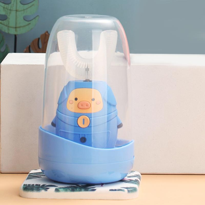 

Kids 360 U Shape Degrees Sonic Electric Toothbrush Cartoon USB Charger Silicone UV Drying Tooth Brush Cup For Toddlers Smart
