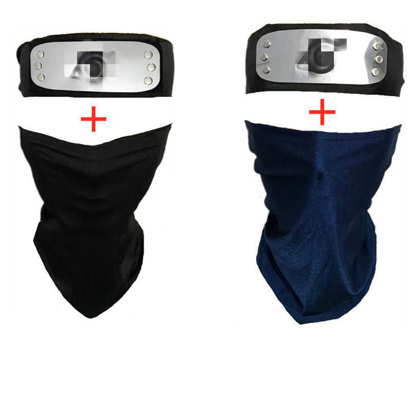 

Hatake Kakashi Cosplay Mask Headband Anime weapon Accessories Uzumaki Halloween Costume Arms Props Q0806