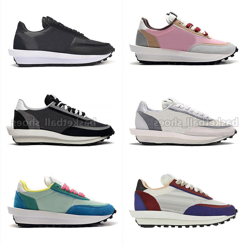 

high qualitty men waffle ldv ld ldwaffle women sports shoes black white nylon varsity blue outdoor mens trainers sports sneakers runner, Colour 7