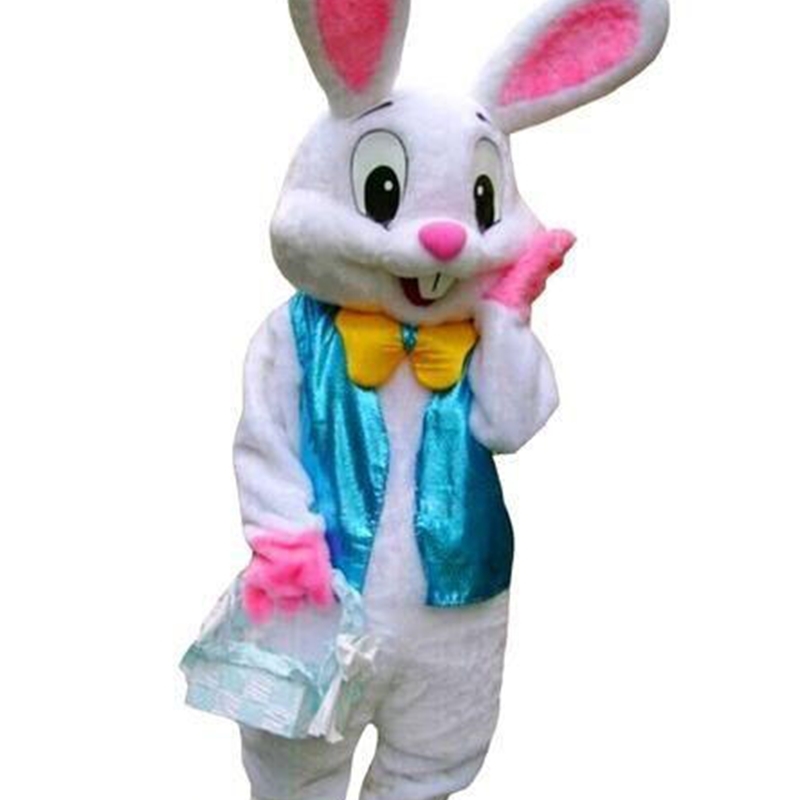 

2018 PROFESSIONAL EASTER BUNNY MASCOT COSTUME Bugs Rabbit Hare Adult Fancy Dress Cartoon Suit, As shown