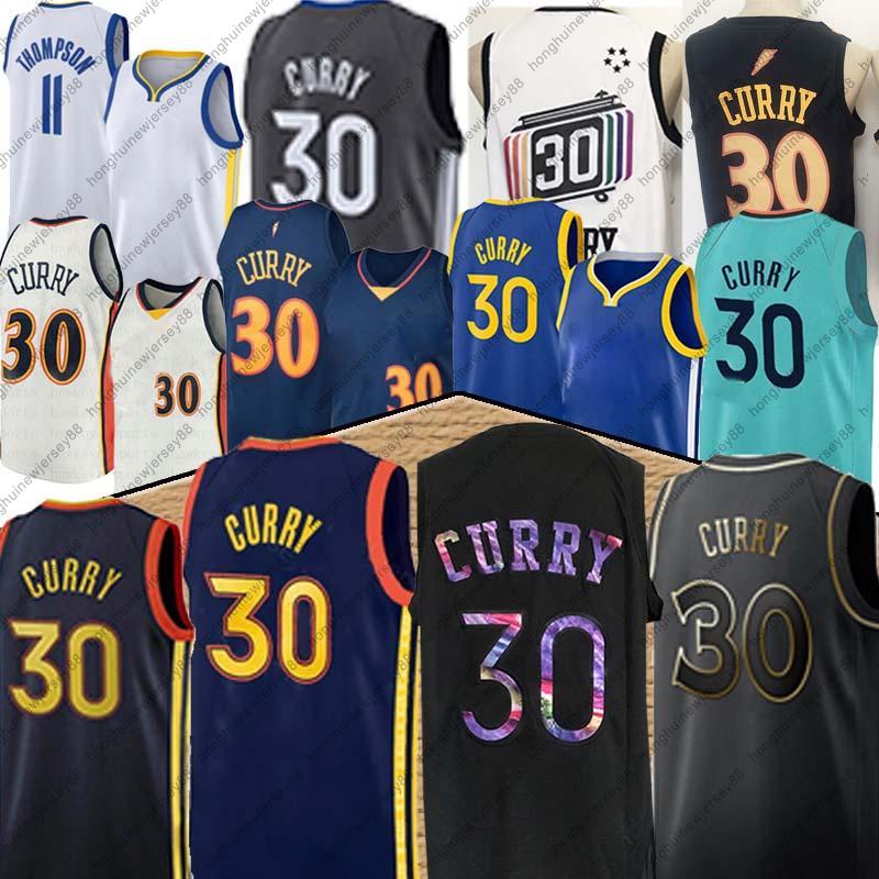 

2020 top Golden State Stephen new 30 Curry 11 Thompson Basketball jersey men top blue white black basketball jerseys, Yongshi1