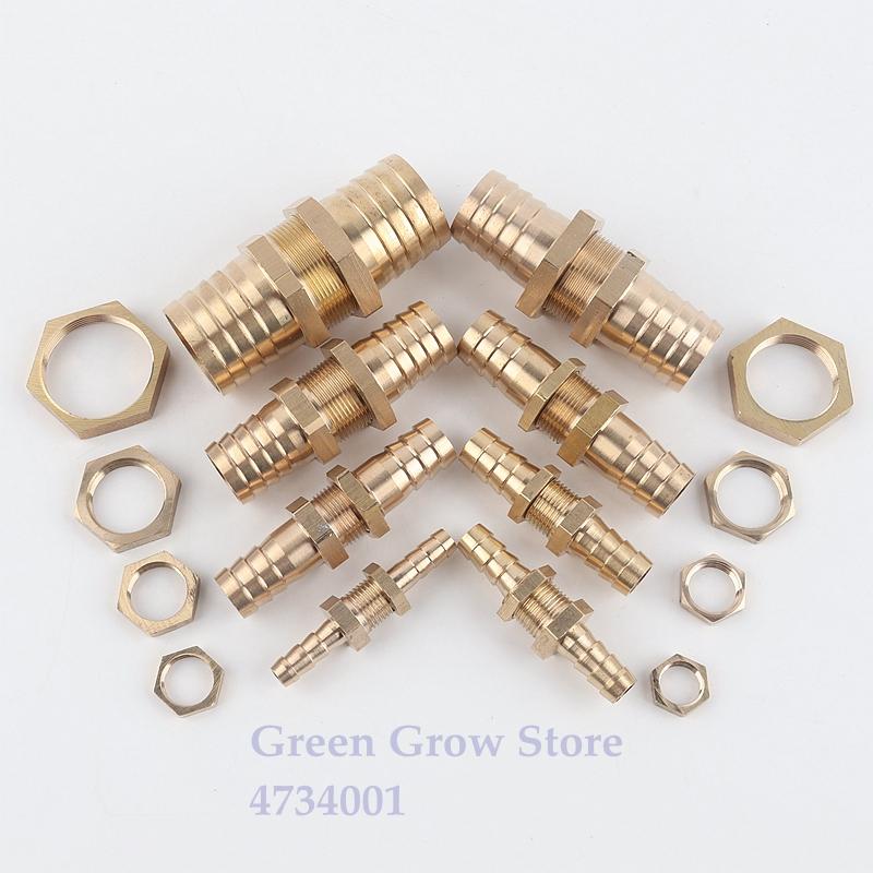 

1~10pcs 6-25mm Copper Straight Connectors Hex Nut Irrigation System Aquarium Adapter Water Tank Hose Joint Air Pump Pipe Fitting Watering Eq