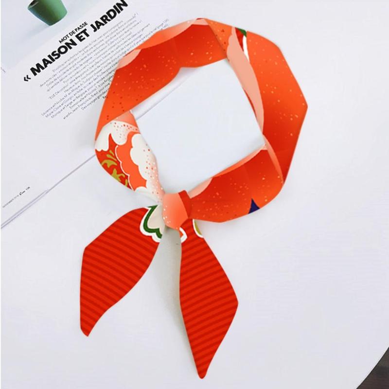 

Scarves Chinese Ethnic Style Chiffon Ribbon Scarf Printing Variety Bag Handle Tie Wrap Clothing Accessories