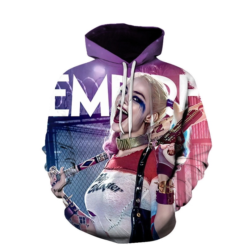 

Spring and autumn Harry Quinn 3D digital printing couple casual Hoodie sweater, W7115