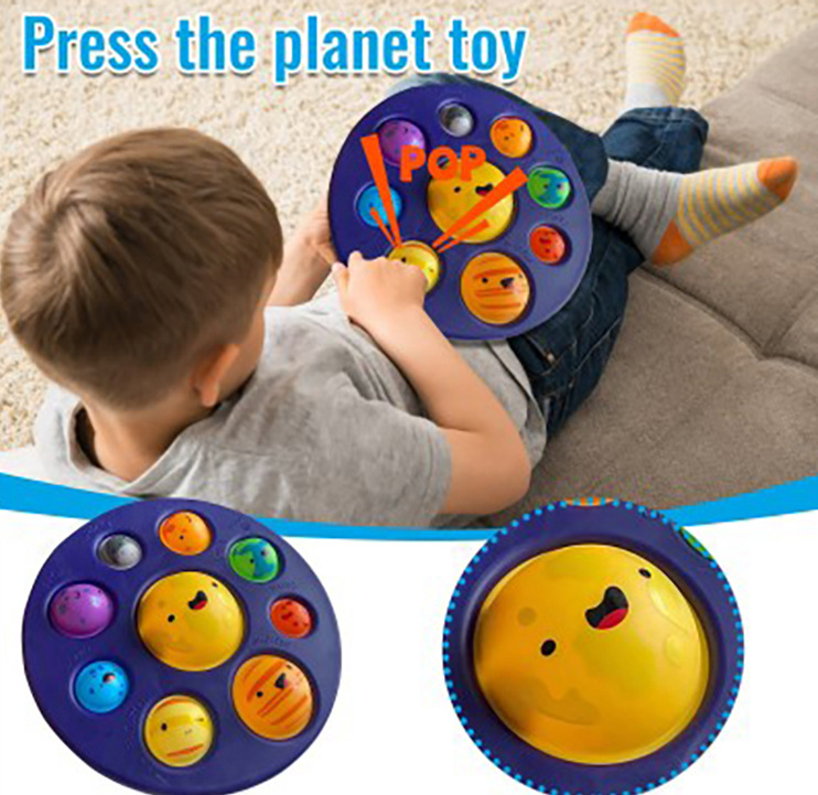 

partys Planet fingers press bubble music, decompression pinch music eight planets children's educational toys