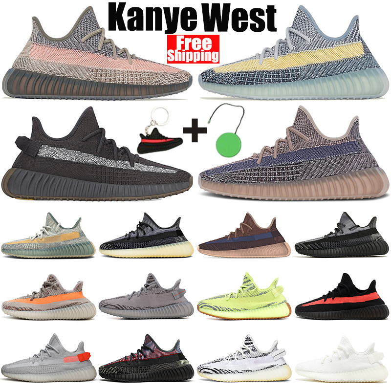 

kanye running shoes men women Ash Stone Pearl Blue Cinder Reflective Oreo Yecher Zyon Beluga mens womens outdoor sports sneakers trainers, 36-46 cream