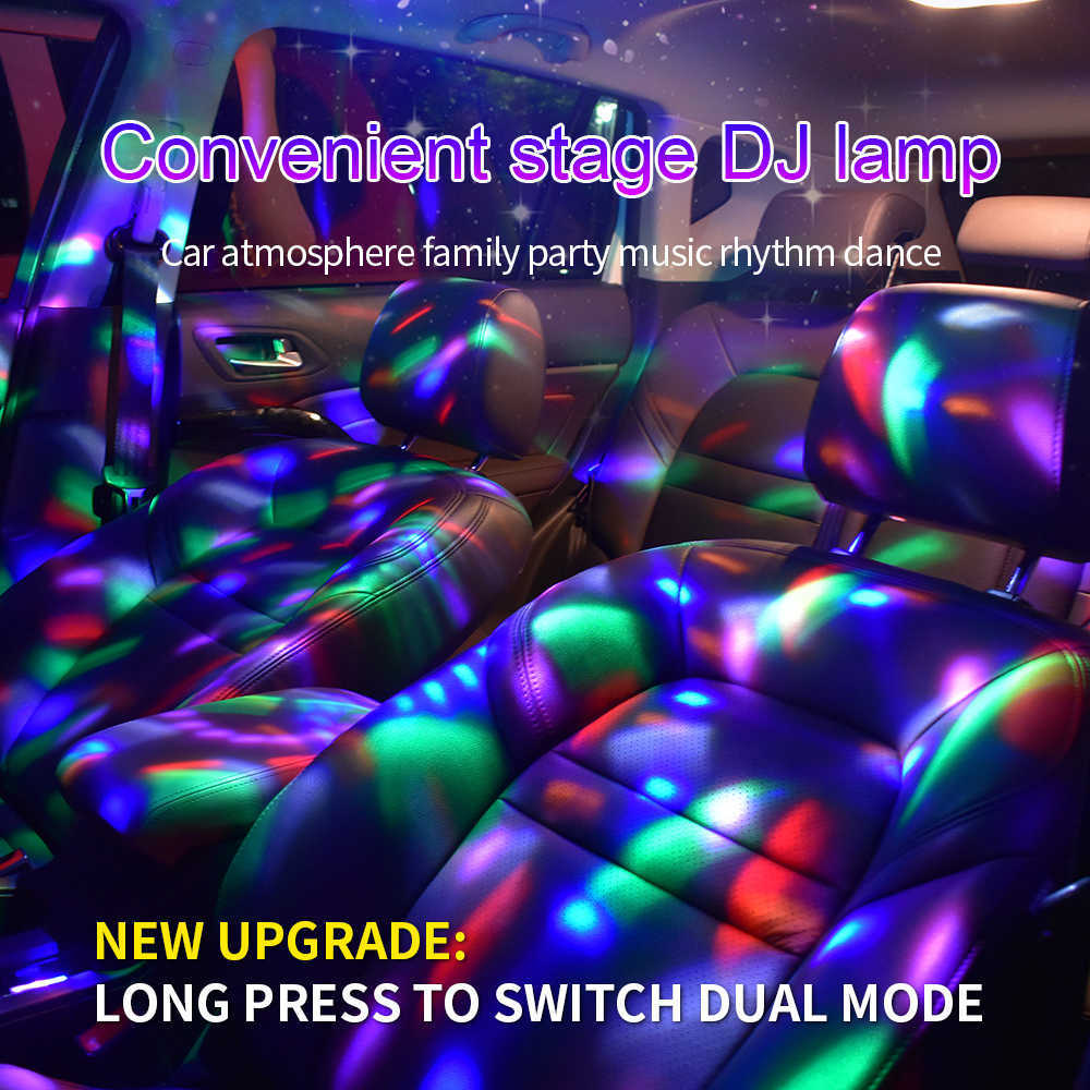

Car Atmosphere Light USB Charging Voice Controlled LED Stage Decoration Light Disco Magic Ball Christmas Music Rhythm Light
