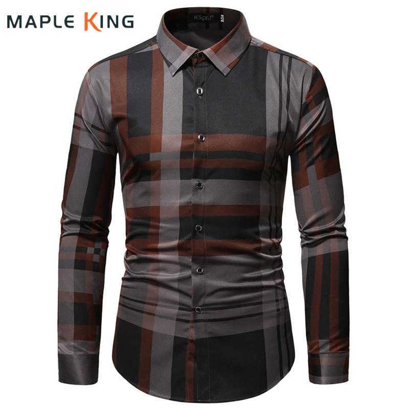 

Men's Casual Shirts Chemise Homme Luxe Haute Qualite Slim Fit Long Sleeved Male Dress Fashion Button Down Cotton Striped Shirt Men, White;black